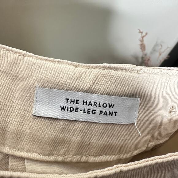 MADEWELL Harlow Wide Leg Pant Drapey Twill Seed Khaki Beige Sz 6 Petite {DD52} - Picture 5 of 7